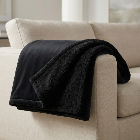 Waterproof Reversible Sherpa Throw | 100% Leakproof Furniture Protector for Bed & Sofa