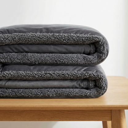 Waterproof Reversible Sherpa Throw | 100% Leakproof Furniture Protector for Bed & Sofa